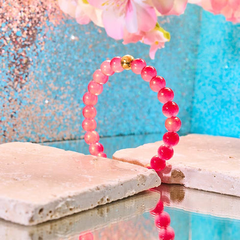 Maraschino Cherry | Shimmer Glass Bracelet